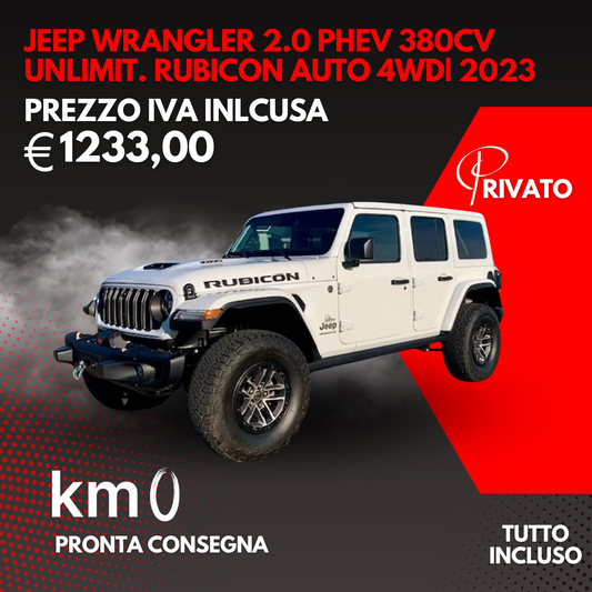 JEEP WRANGLER 2.0 PHEV 380CV Unlimit. Rubicon Auto 4WD| 2023