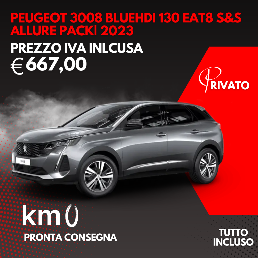 PEUGEOT 3008 BlueHDI 130 EAT8 S&S Allure Pack| 2023