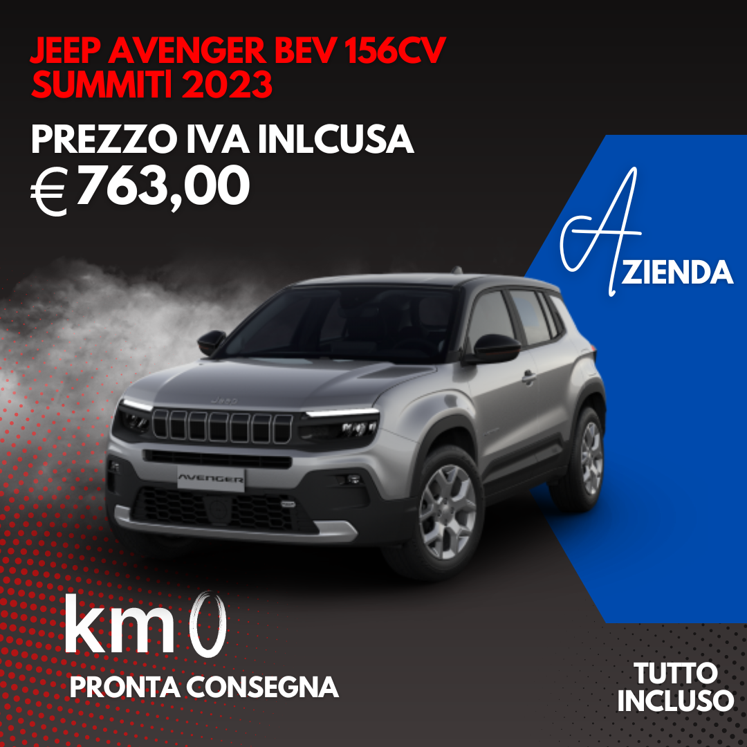 JEEP AVENGER BEV 156cv Summit| 2023