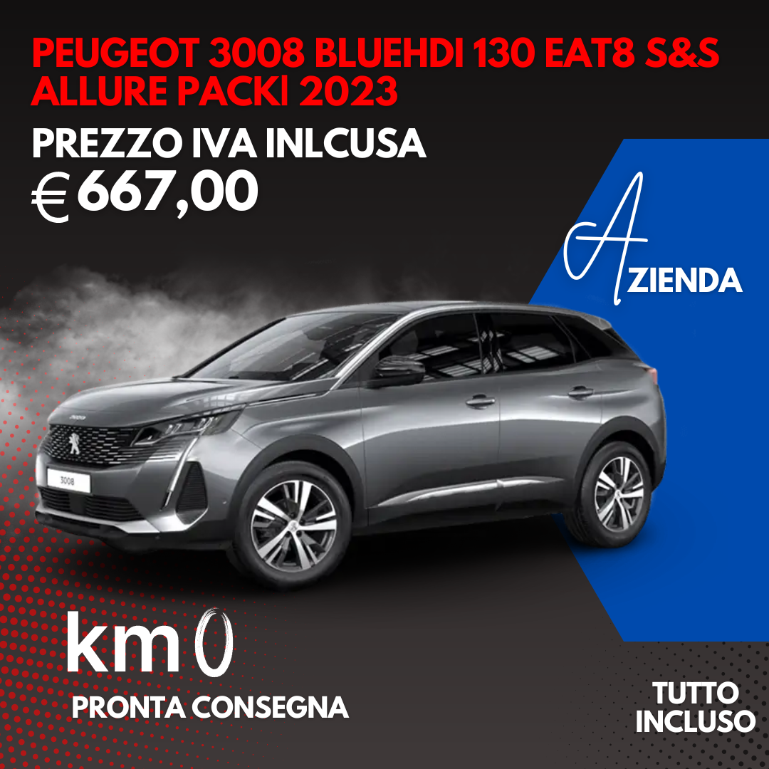 PEUGEOT 3008 BlueHDI 130 EAT8 S&S Allure Pack| 2023